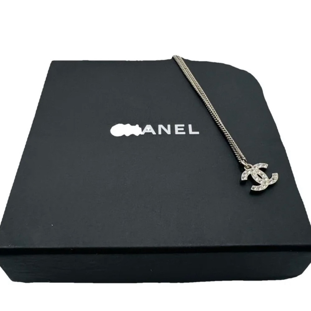 Chanel Silver Pendant Necklace